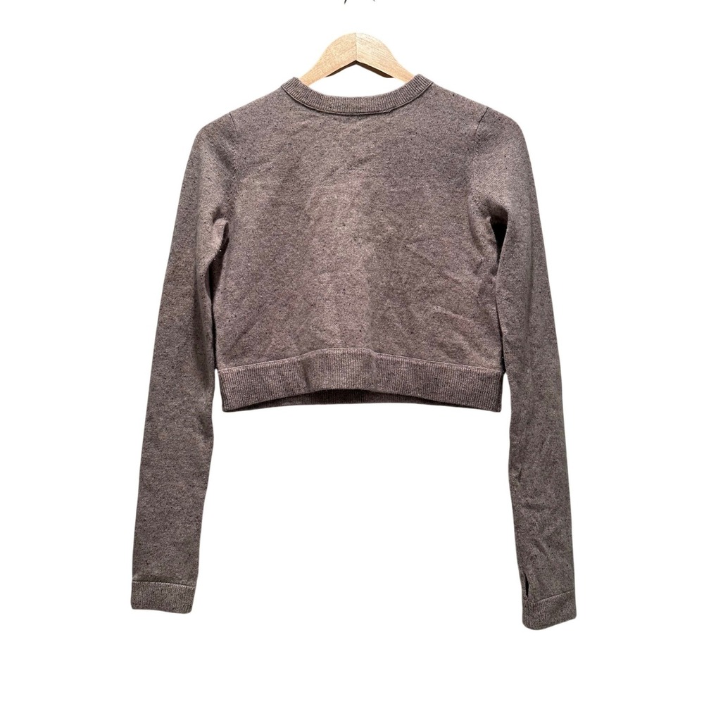 brazeau tricot beige all thumbs cropped sweater size 1 / XS 100% cashmere - Picture 2 of 9